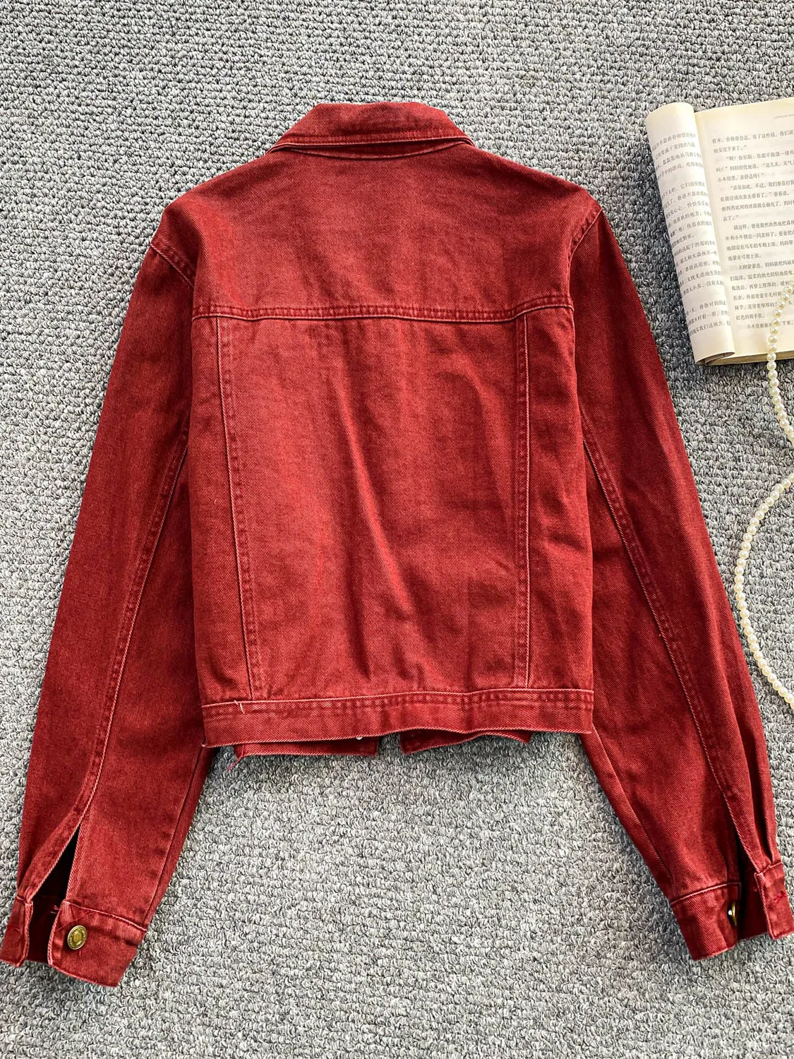 Retro Waed Denim Lange Sve Jaet frauen Lose Abnehmen Oberbekleidung Kragen Straße Sle Herbst Winter Faion Damen Mantel