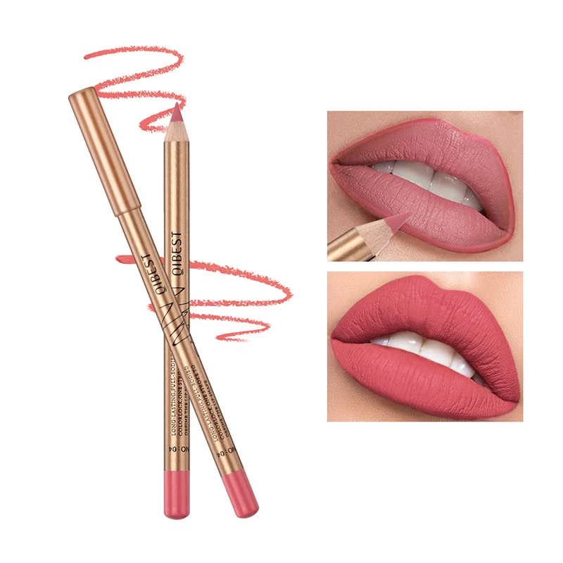 Langdurige Lipliner 12 Stks/set Matte Lipliner Smudge Proof Easy Coloring Lip Voering Pen Geschikt Voor Alle Gelegenheden Lip Make-Up