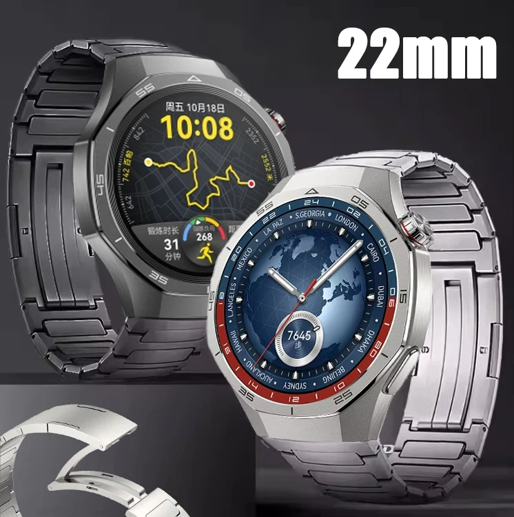 

Роскошный титановый ремешок 22 мм для Huawei Watch GT 5 Pro, металлический браслет 46 мм для Huawei Watch 3/4 Pro GT5 GT4 GT3/3P GT2/2e/2P Band