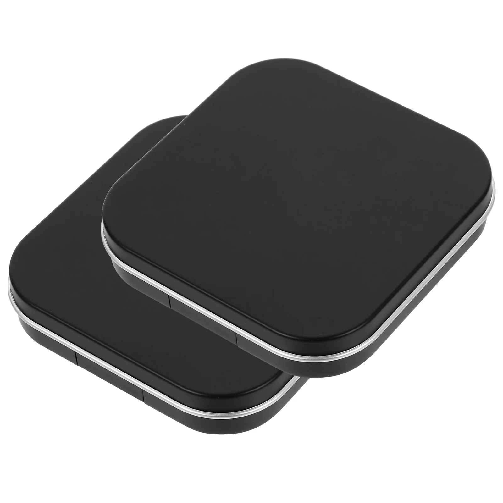 2 Pcs Eye Shadow Box Black Eyeshadow Cosmetics Organizer Makeup