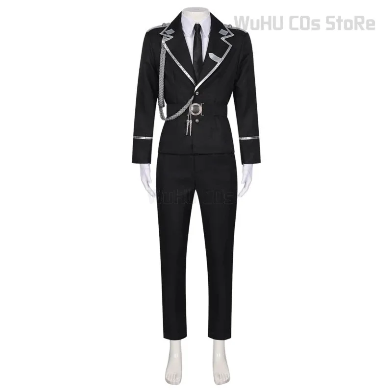 Aki Myojin Cosplay Costume Sweet Punishment Watashi Wa Kanshu Senyou Pet Guard Uniform Hat Whip Purple Short Wig Men Cos Suitc;8