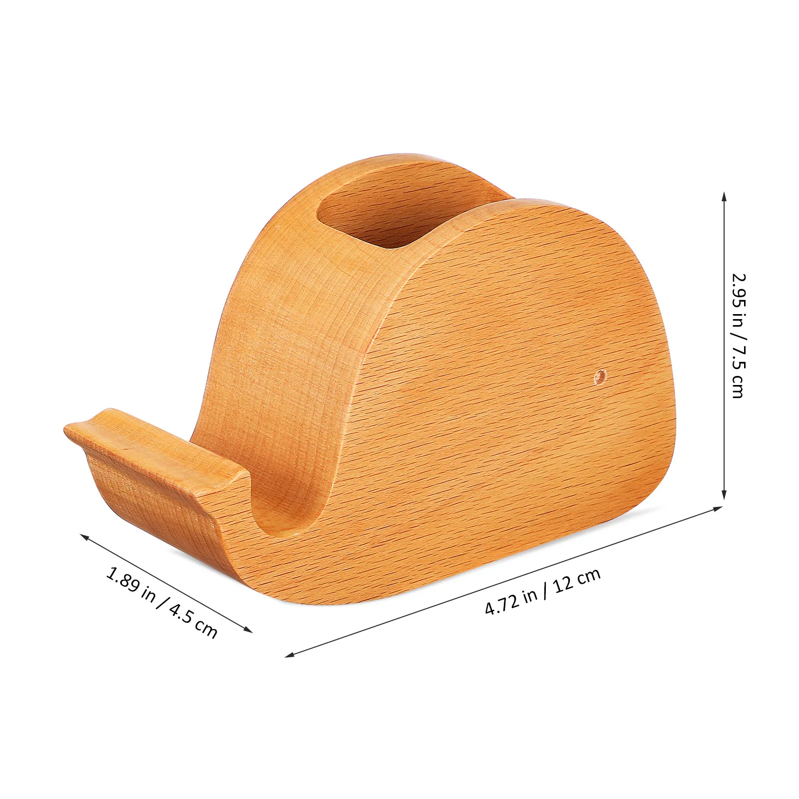 Wooden Dolphin Phone Holder Cute Pencil Holder Desk Pen Organizer Phone Stand Stable Cellphone Storage Cellphone Stand
