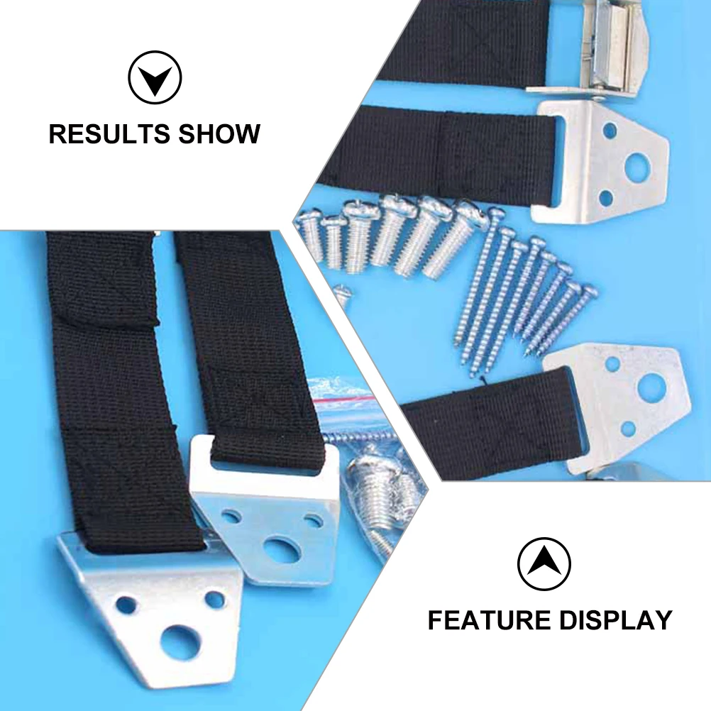 

2pcs Anti Tip Furniture Straps Adjustable for Cabinet Bookshelf Proofing Metal Ring Screen Securing