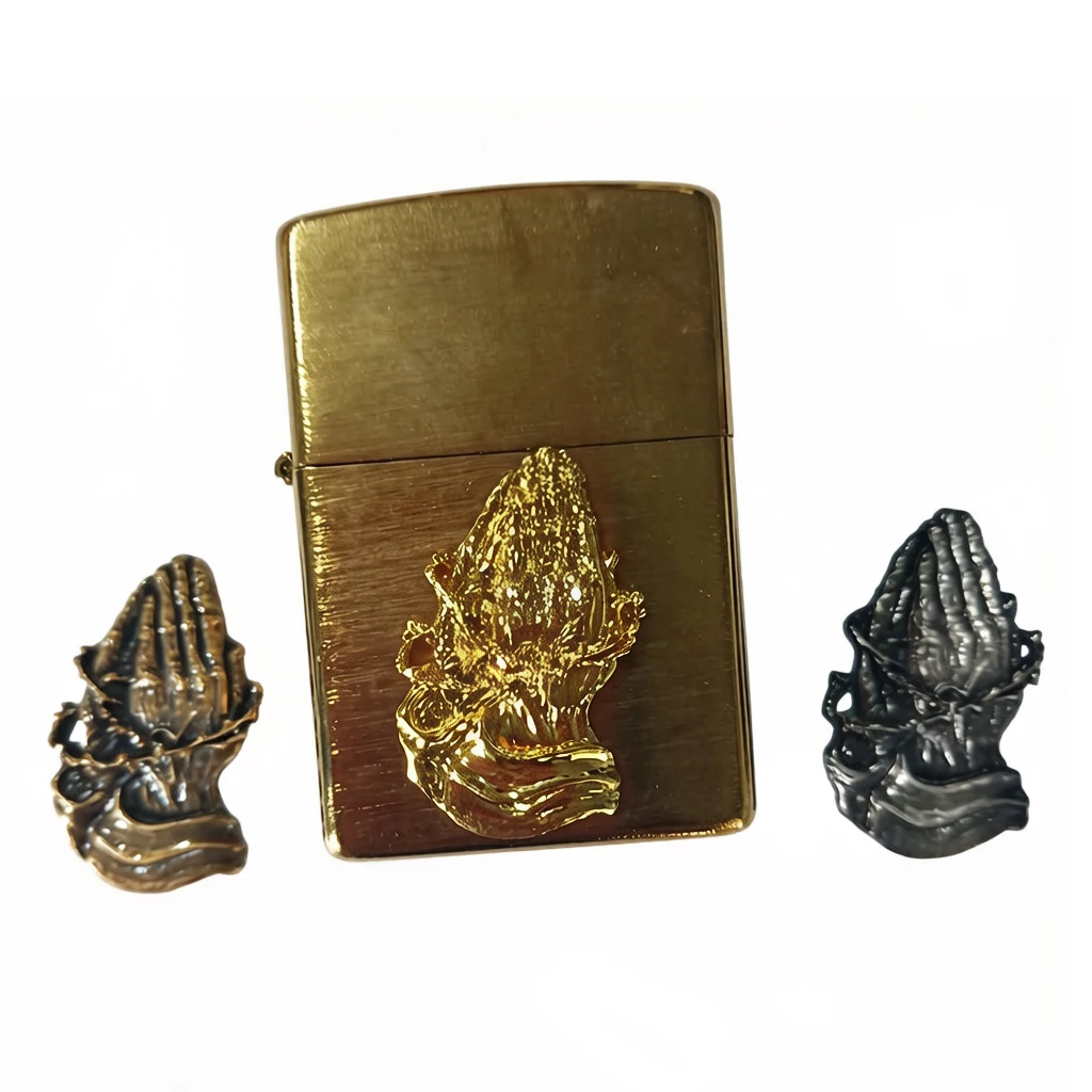 DIY Metal Badge Sticker Decoration Parts Accessories Buddha's hand For ZP Zorro Lighters
