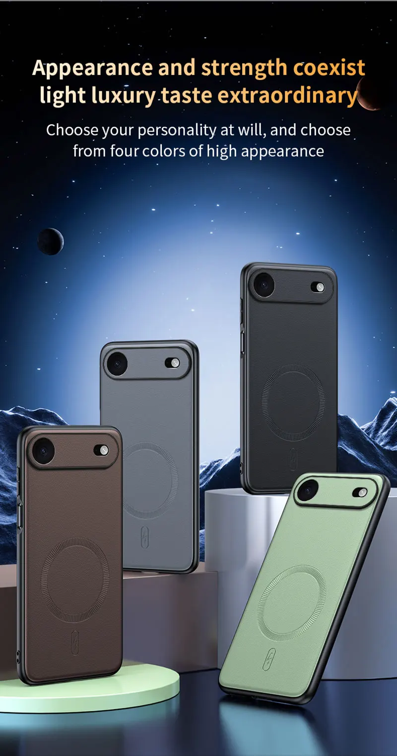 Für iPhone 17 Air Hülle Magnetische Leder-Schutzhülle Für iPhone 17 Air Anti-Fingerabdruck Rutschfest PC+TPU – Detail 7