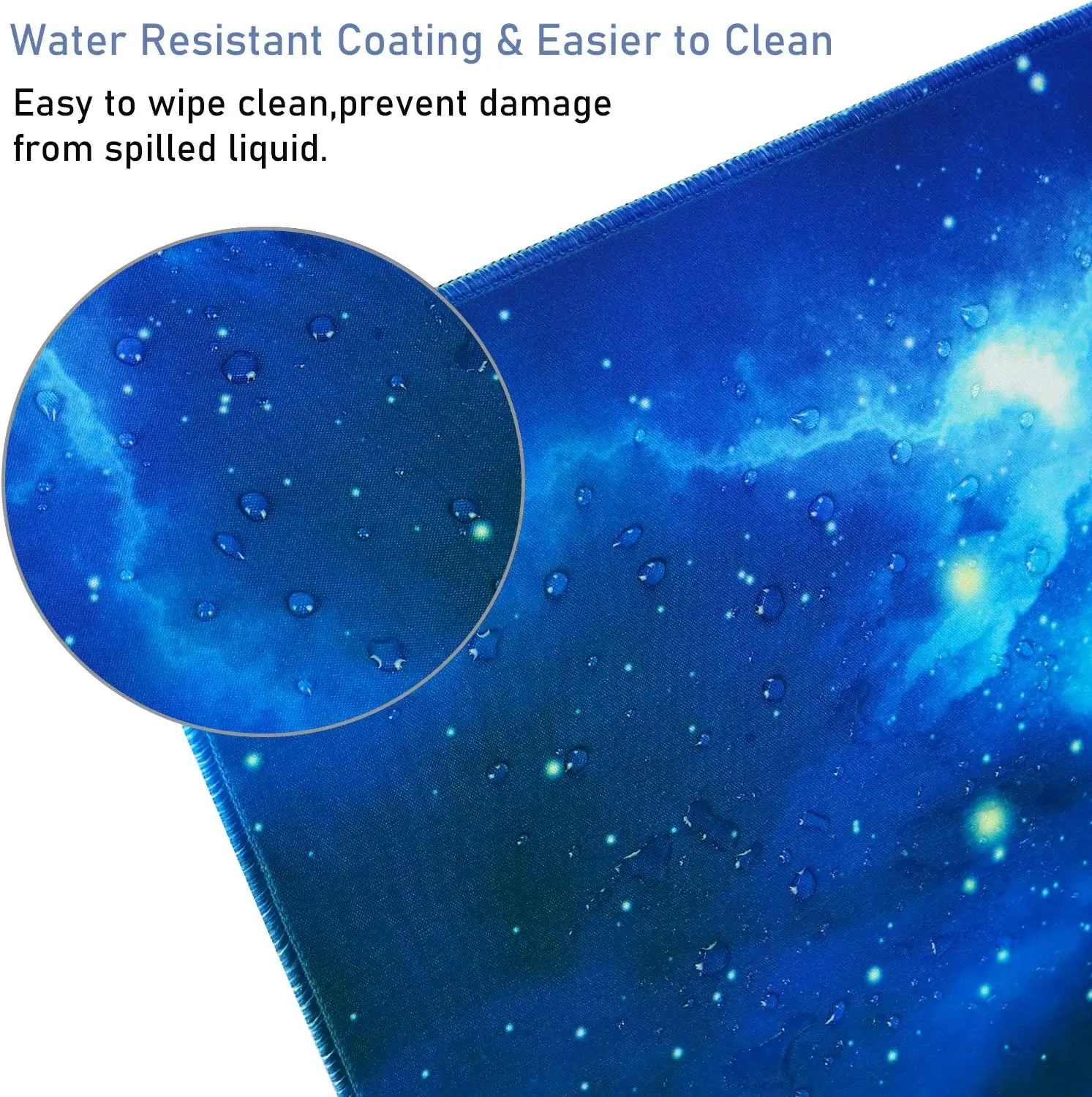 Extended Mouse Pad Gaming Mouse Pad with Nonslip Base 31.5X15.7In Heavy/Thick Comfy Waterproof Computer Keyboard Pad Mat Blue