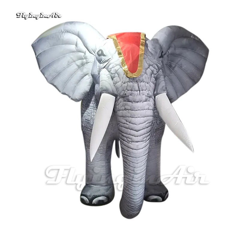 

Parade Performance Giant White Inflatable Elephant Balloon Animal Model For Carnival Stage Show