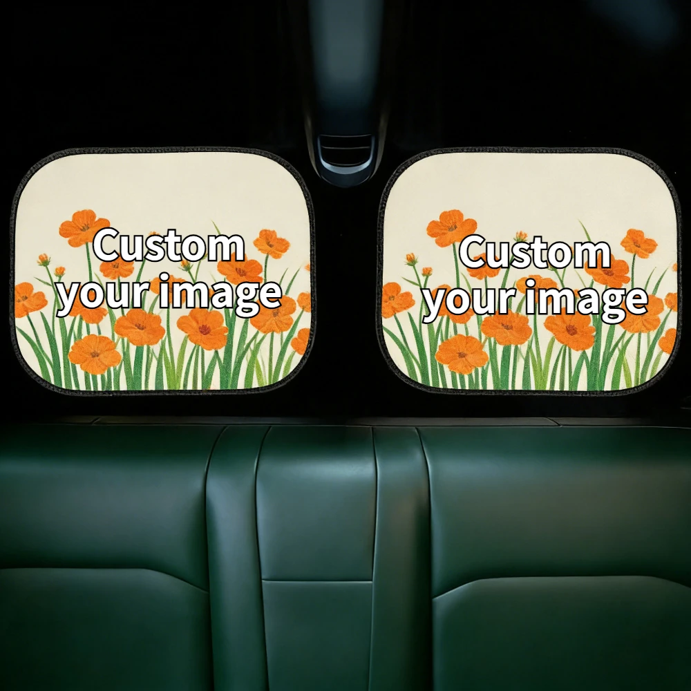 2pcs Custom Car Floor Mats with Your Images, Durable and Provide Lasting Protection for Car Interior, Easy To Clean