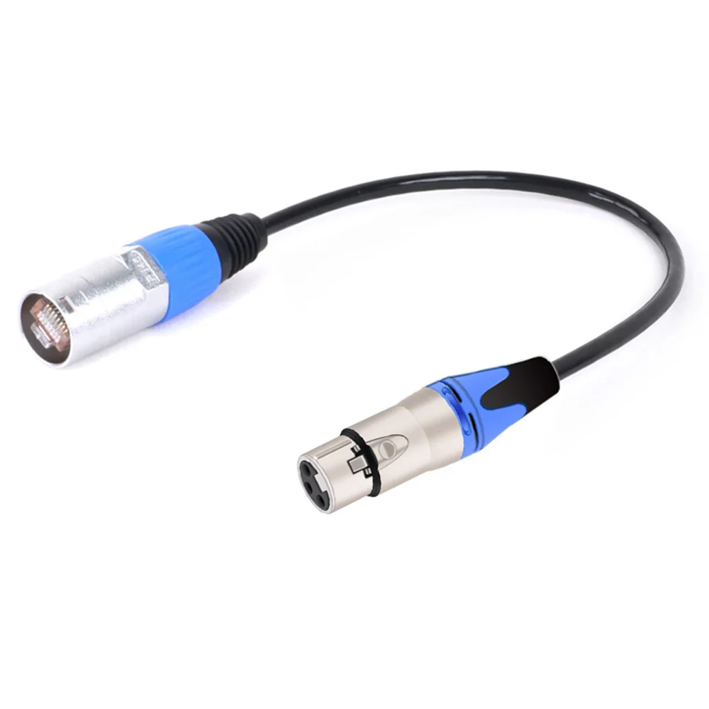 STP Cat5/5e/6 Ethernet Cable,3Pin XLR Female to RJ45 Male LAN Network Connector Extension Cord for Stage Light Recording Studio