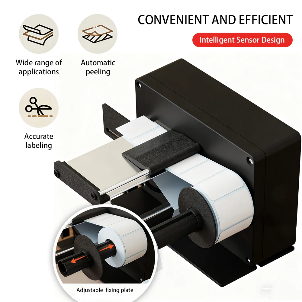 

Label Peeler Auto Label Dispenser Electric Peeling Machine Durable Automatic USB Label Stripper for Takeaway Sealing Stickers