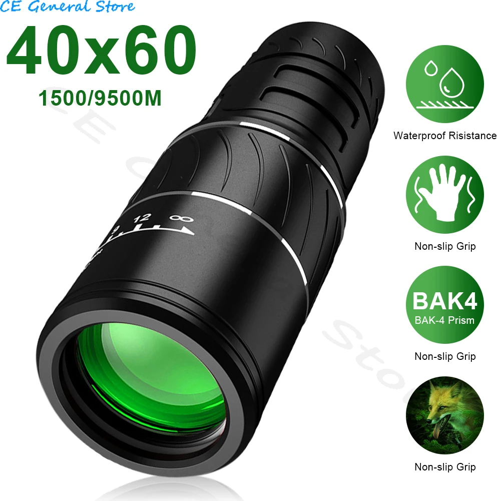 Military HD Professional Monocular Powerful Binoculars Long Range Portable High Power Telescope For Hunting Bird Watching