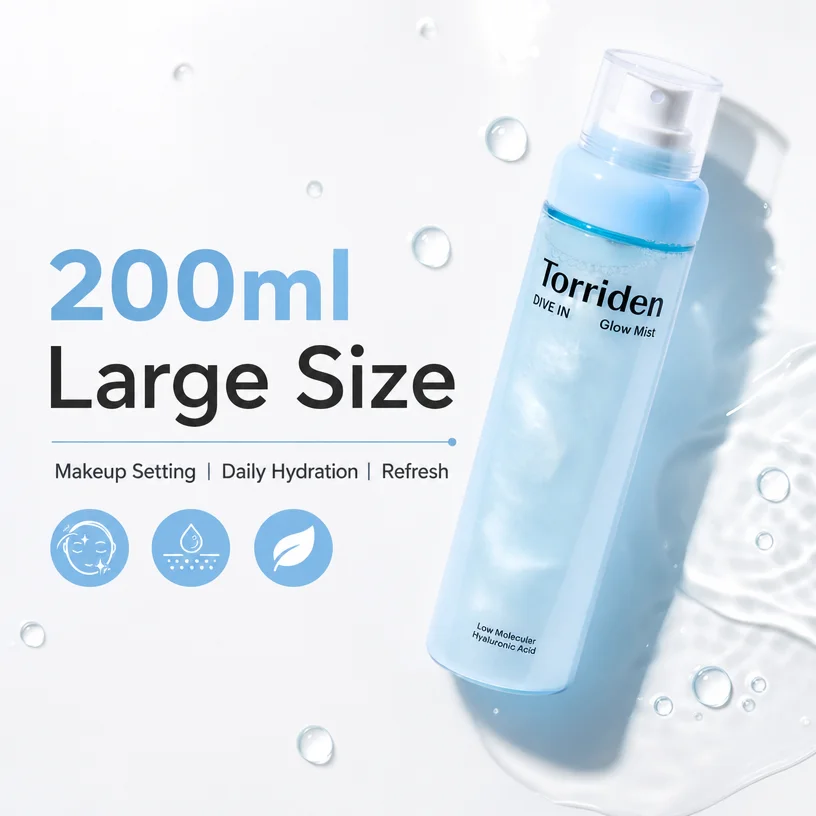 Korean Torriden Cica Cream Mist Facial Moisturizing Spray Before Makeup, Hydrating Glowing Cream Spray Fine Mist for Deep Water