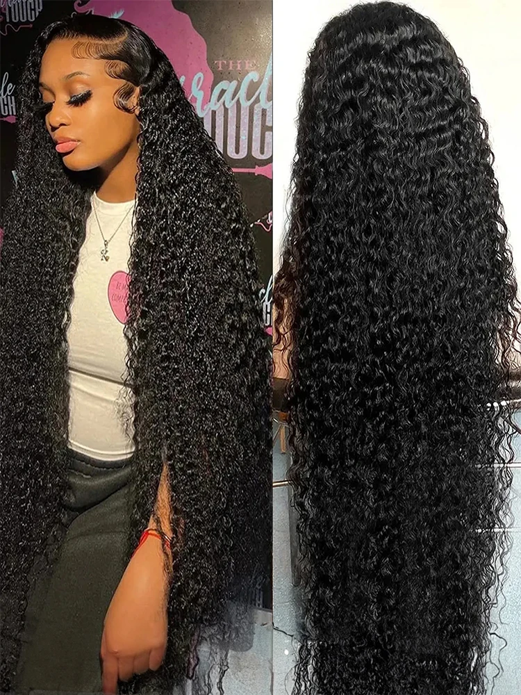 13x4 13x6 hd transparente profundo culry peruca frontal do laço brasileiro 46 Polegada 360 onda de água frente do laço perucas de cabelo humano para mulher 300%
