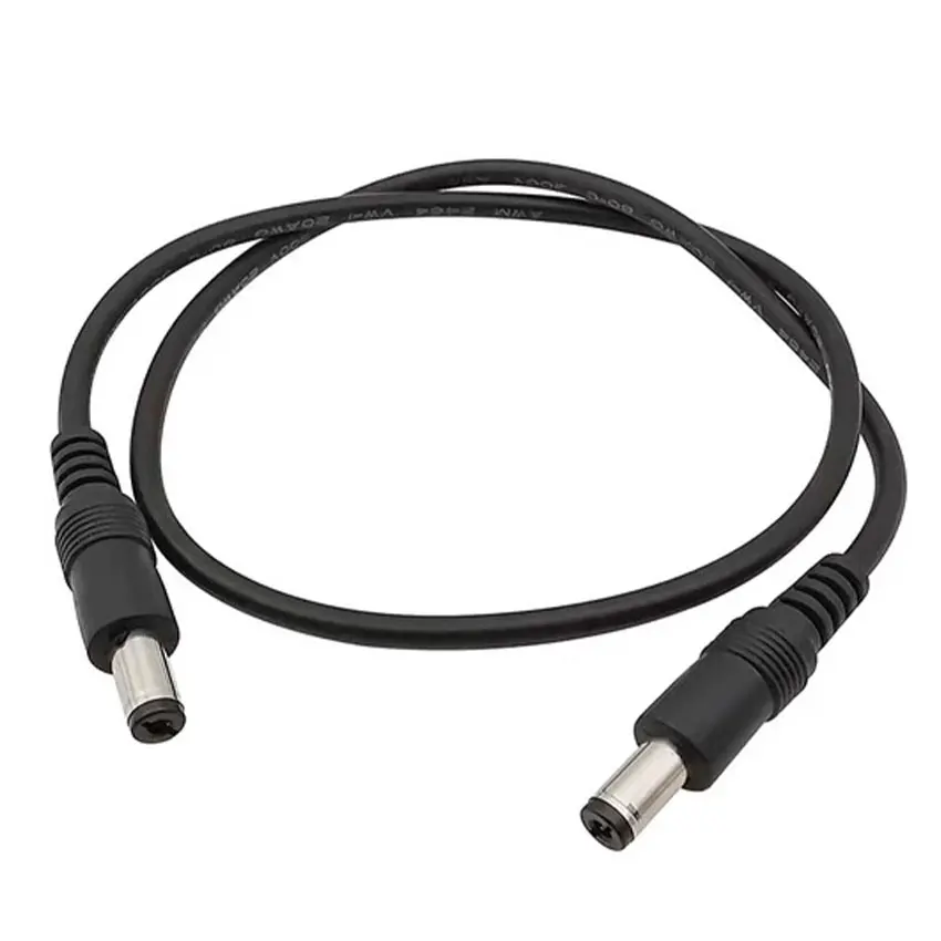 18AWG DC wtyczka zasilania 5.5x2.1mm męski do 5.5x2.1mm męski kabel złącze adaptera CCTV 12V 10A przewody rozszerzenie mocy 0.5m/1m