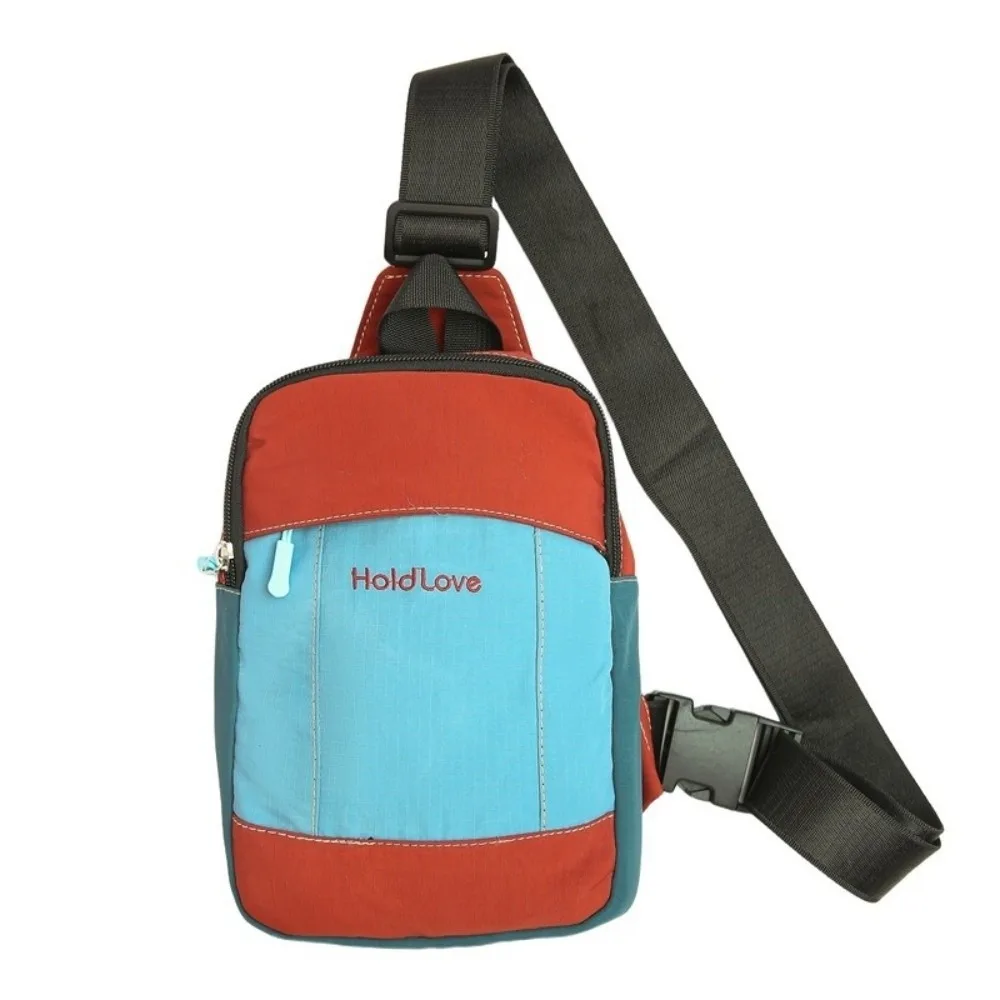 

Square Men Chest Bag Splicing Color Korean Style Sports Shoulder Bag Multifunctional Large Capacity Nylon Crossbody Bag Running