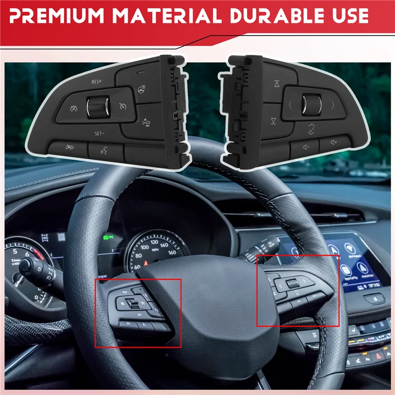 

High Quality Car Steering Wheel Cruise Control Switch Button With Heating Function 86522937 86522934 For Cadillac XT4 2019-2021