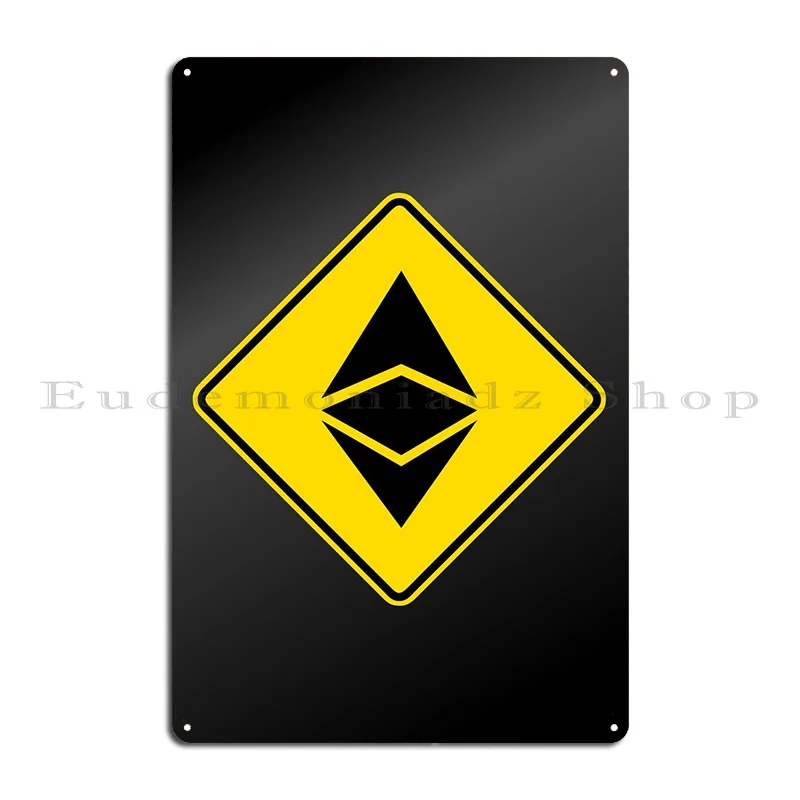 Ethereum Cryptocurrency Metal Plaque Poster Bar Cave Bar Cave Club Club Bar Customized Tin Sign Poster