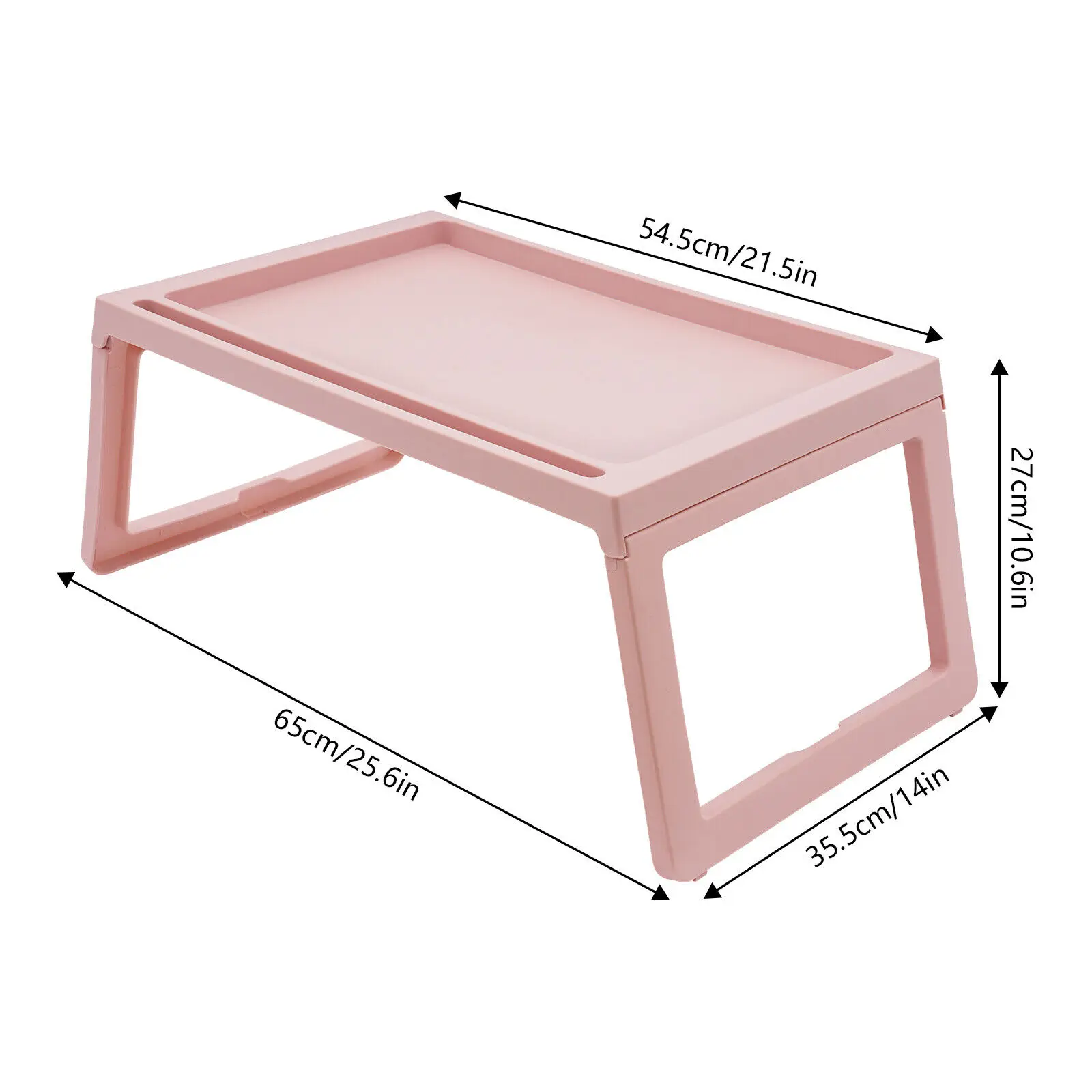 Składany stolik pod laptopa 65*35,5*27cm, prostokątny, różowy, wolnostojący, 6 sztuk