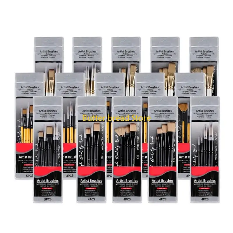 

W89C 1 комплект акварельной кисти, кисть для художника, нейлоновая кисть для краски для волос для взрослых