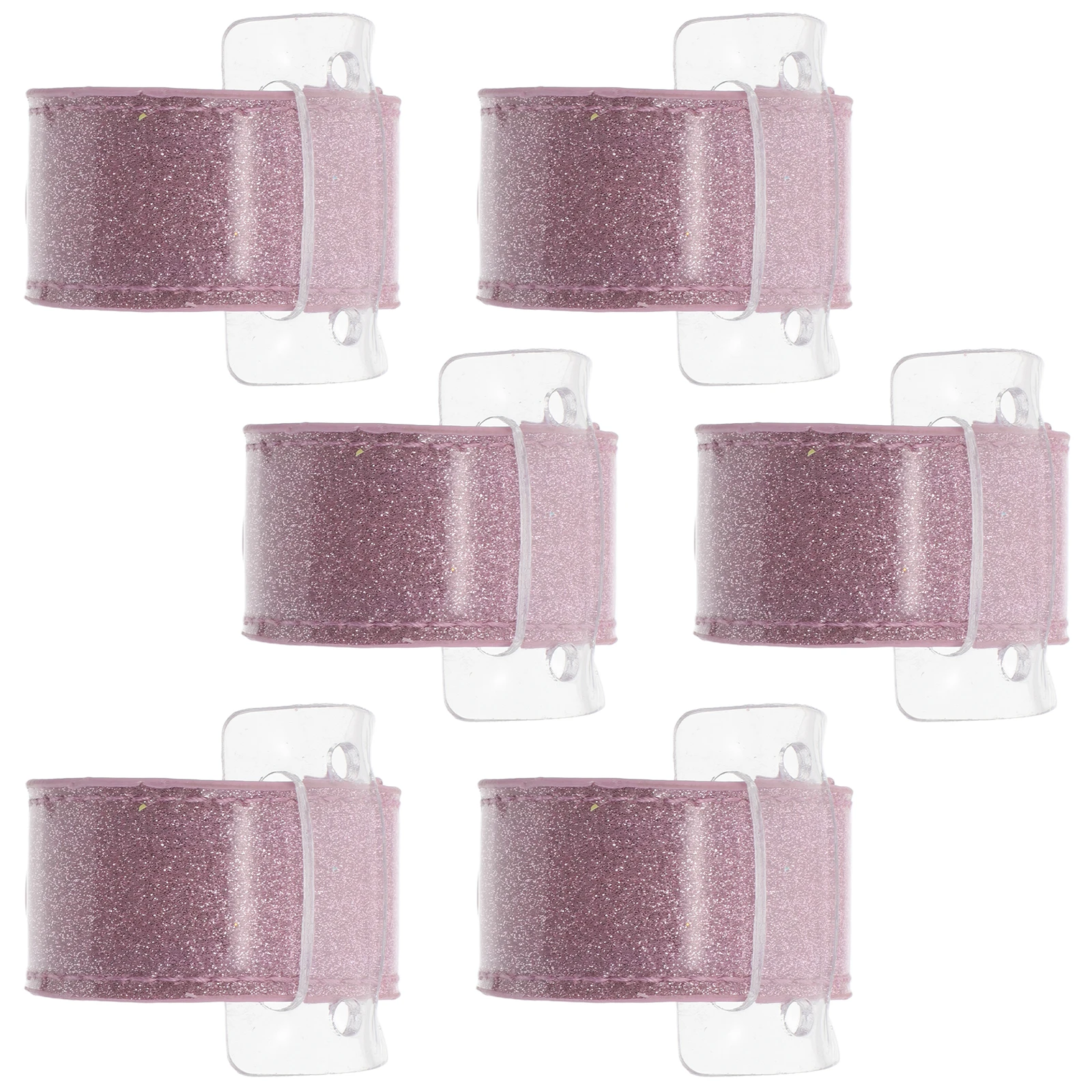 

6pcs Bridesmaid Bracelets Floral Slap-On Wrist Corsage Wedding Party Accessory Bridal Shower Prom Snap Bracelet Set