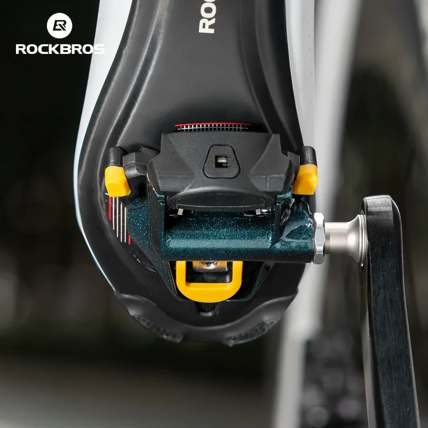 

ROCKBROS BIKE PEDALS Flat cleat platform locking pedal SPD Aluminum with locking plate Bicycle locking pedal Anti-skid lock MTB