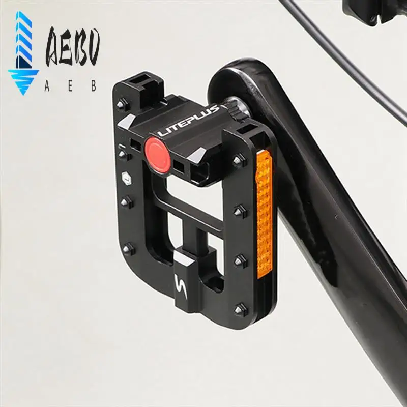 

AEB0-Liteplus Aluminum Alloy Bicycle Folding Pedals Anti-Skid Windward Small Wheel Folding Bicycle Pedals Bike Accessories