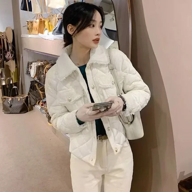 Quilted Jacket Plush Padded Lady Parka Slim Fit Luxury Warm Winter Women\'s Cotton Coat on Sale Thick Great Loose Casual Cheap