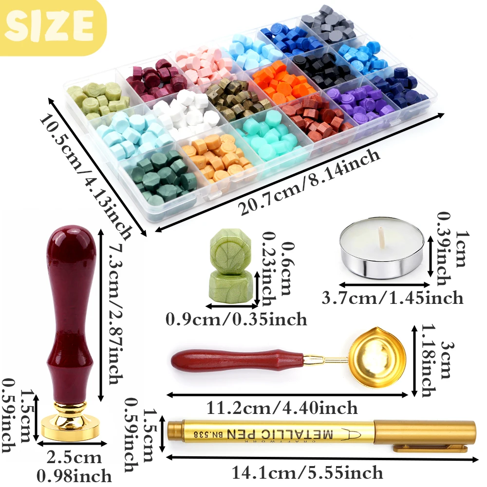 Waxzegelset met letter M, 18 k - Wax Seal Letter Kit recensie en prijs