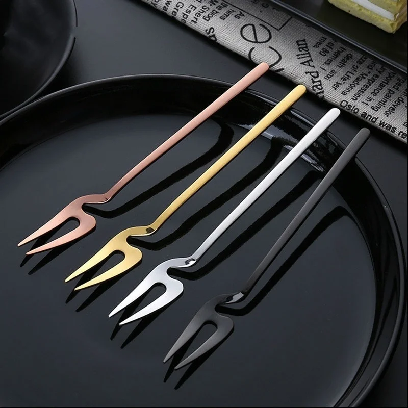 Dessert Spoons Fork 304 Stainless Steel Mixing Spoon Cake Fork Coffee Mixing Spoon Fruit Fork Can Hung Spoon Fork