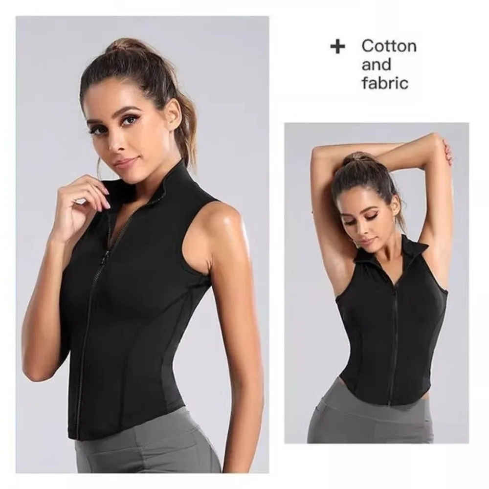 Slim Fit Yoga Tight Vest Sweat-absorbent Yoga Clothes Yoga Crop Tops Tank Top Black White Sports Suspender Vest Ladies