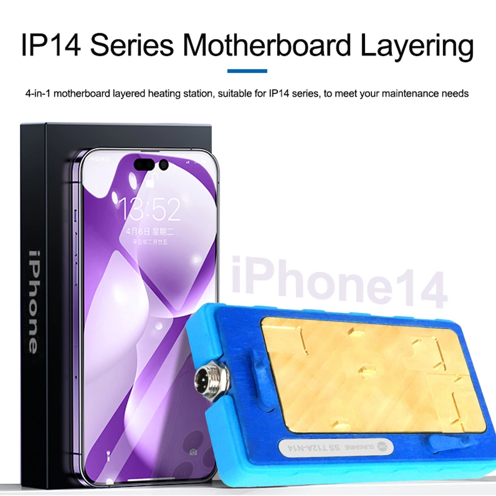 SUNSHINE SS-T12A-N14 4 In 1เมนบอร์ด Layered ความร้อนแพลตฟอร์มเหมาะสำหรับ IP14/14 Pro/14 Pro Max/14 Plus เมนบอร์ด Layered
