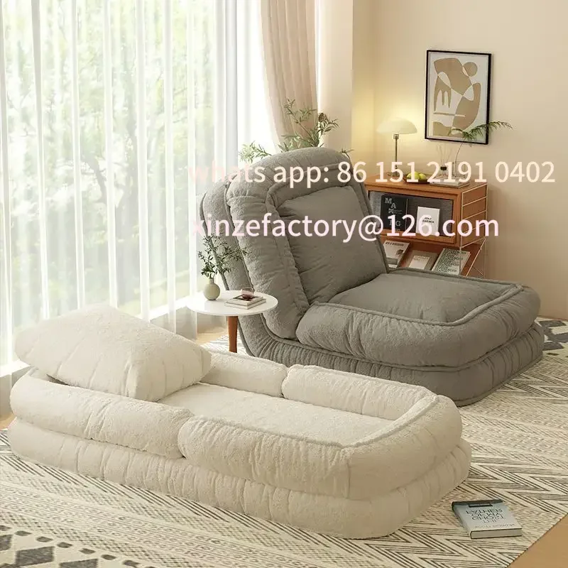 

Customizable small apartment lazy sofa bed folding dual-purpose chair Human kennel lazy sofa sleepable reclining tatami sofa