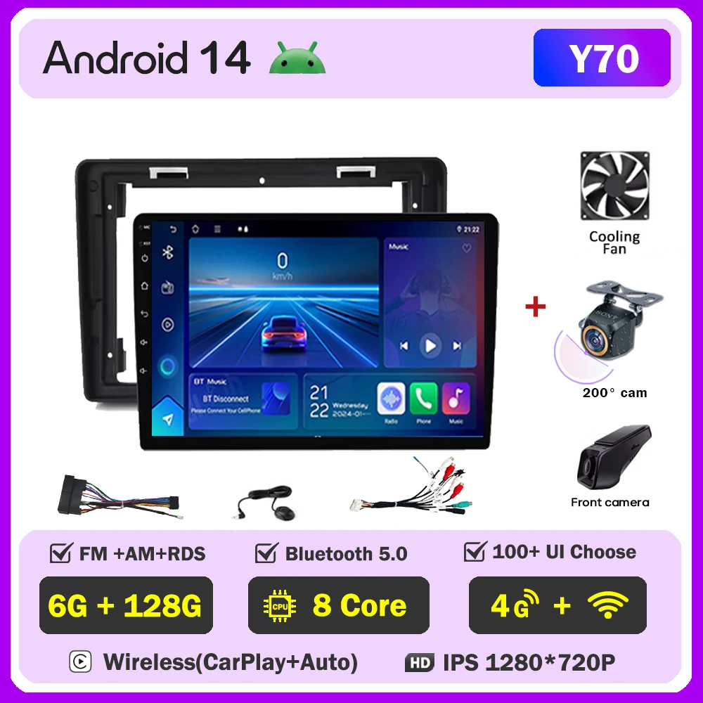 Autoradio voor Citroen C2 C3 2001-2010 Android Multimedia Speler GPS Navigatie Carplay LED Touch Screen Auto Stereo draadloze