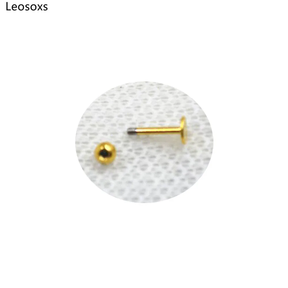 Leosoxs 1 Pcs Popular Jewelry Basic Lip Nails Thin Rod Dimple Nails Small Ear Bone Nails Ear Nails Piercing Jewelry