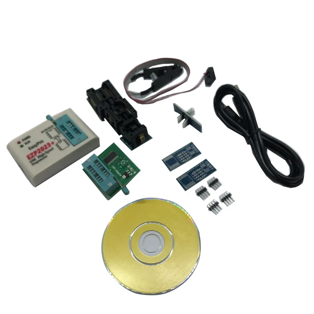 مبرمج رقاقة USB SPI عالي السرعة EZP2023 مبرمج IC Eprom مع محول وحدات التحكم الدقيقة والمكونات الإلكترونية الصناعية