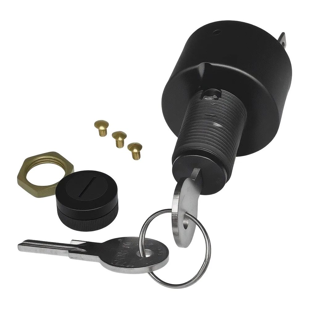 Marine Ignition Switch for Sierra MP41030 Replacement with Off Run Start Function and Protective Rubber Cap Coverage