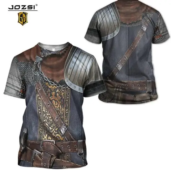 

Summer men's round neck military printed European and American trendy student T-shirt