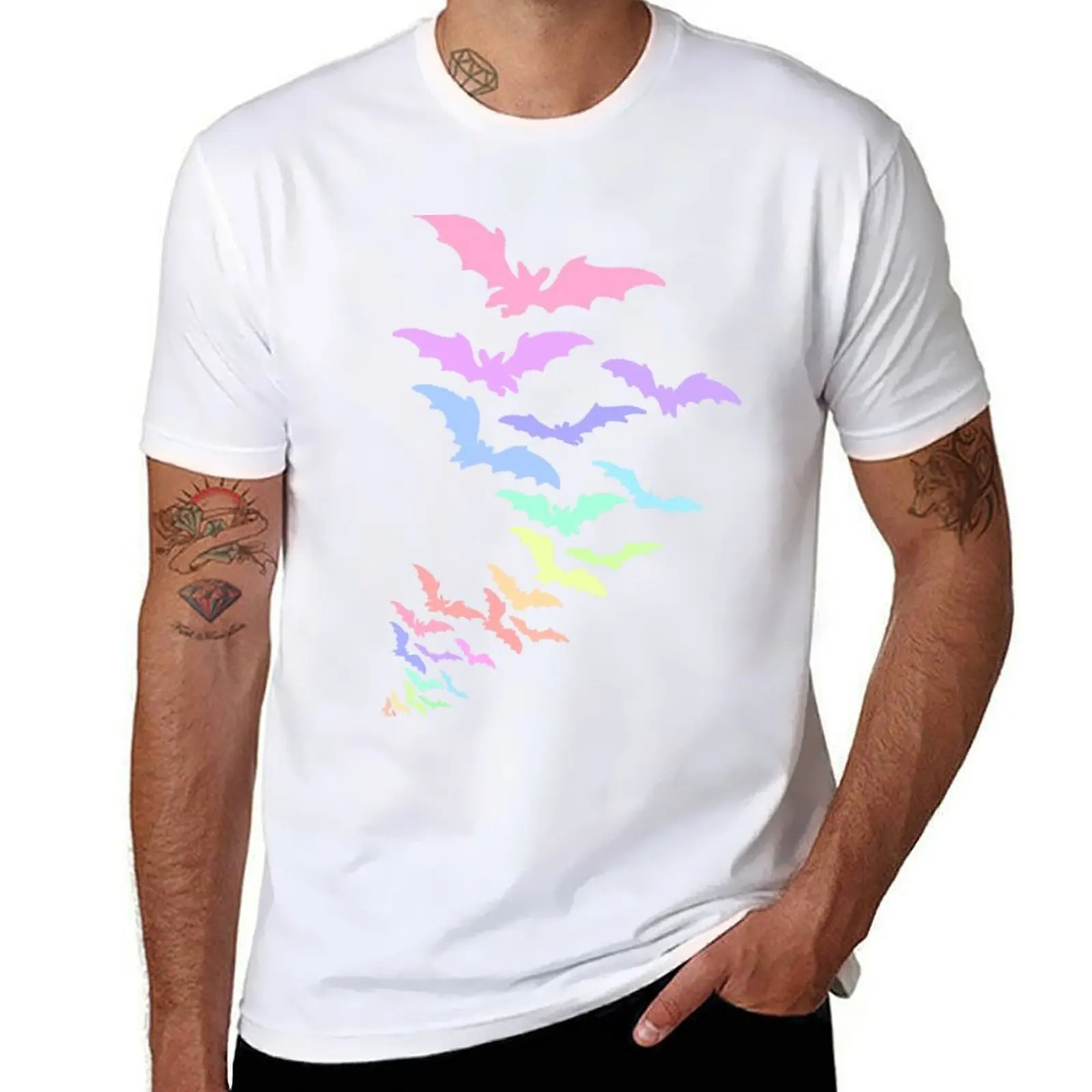 

Pastel Bats T-Shirt t shirts for man cotton t shirts for man pack cotton T-Shirt
