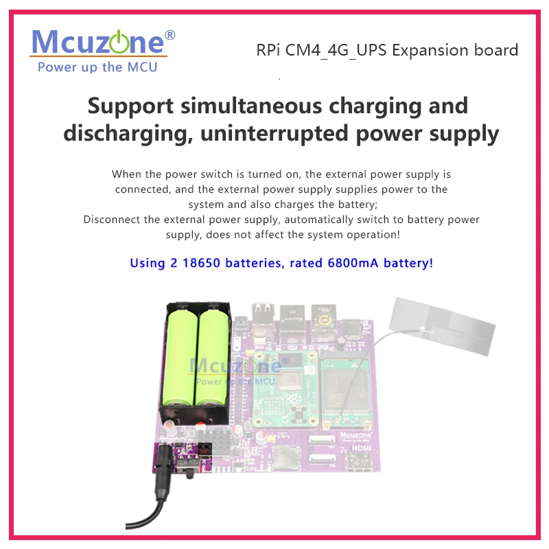 Imagem -04 - Placa de Expansão Raspberry pi Cm4 4g Ups 4g Lte Cat4 Driver- 18650 Openwrt Ssh Ubuntu Eg25-g Nl668-eu