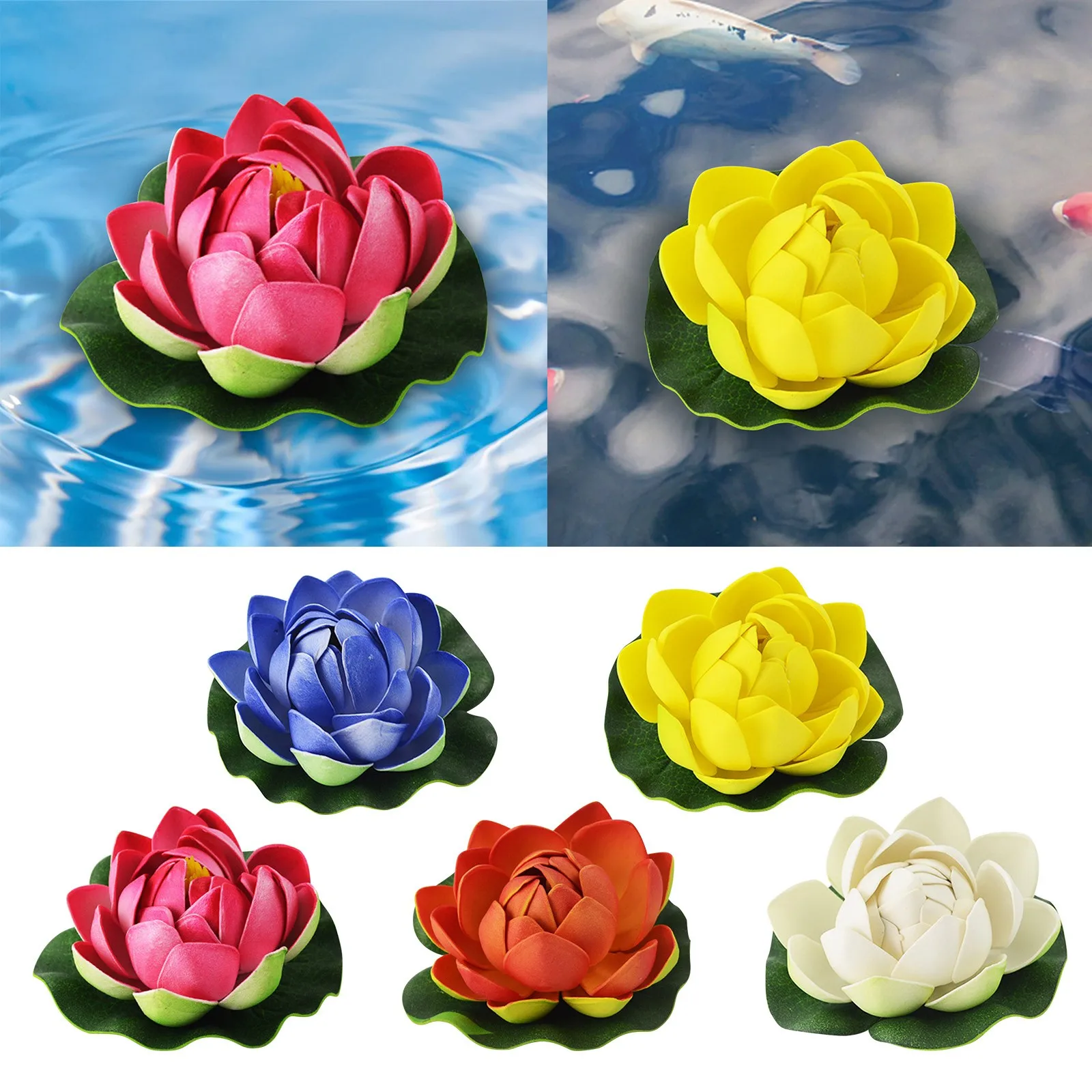 Water Lily, Canopy, Pond, Fish Pond, Floating Decoration Props, Living Room, Fish Tank Decoration, Pu Artificial Flowers in