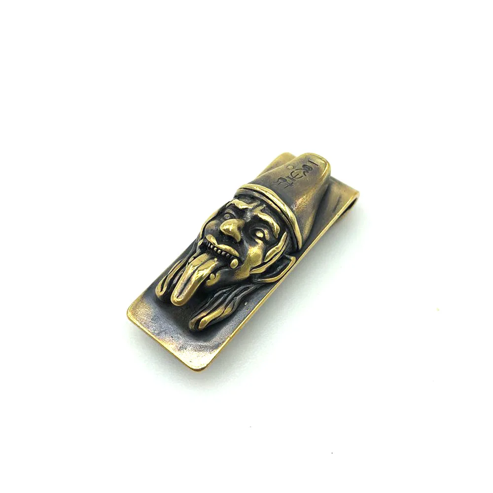 

Brass Paper Clip Money Card Holder Outdoor Small EDC Tool Design Ancient Chinese Mythology Journal Notebook Stationary Supplies