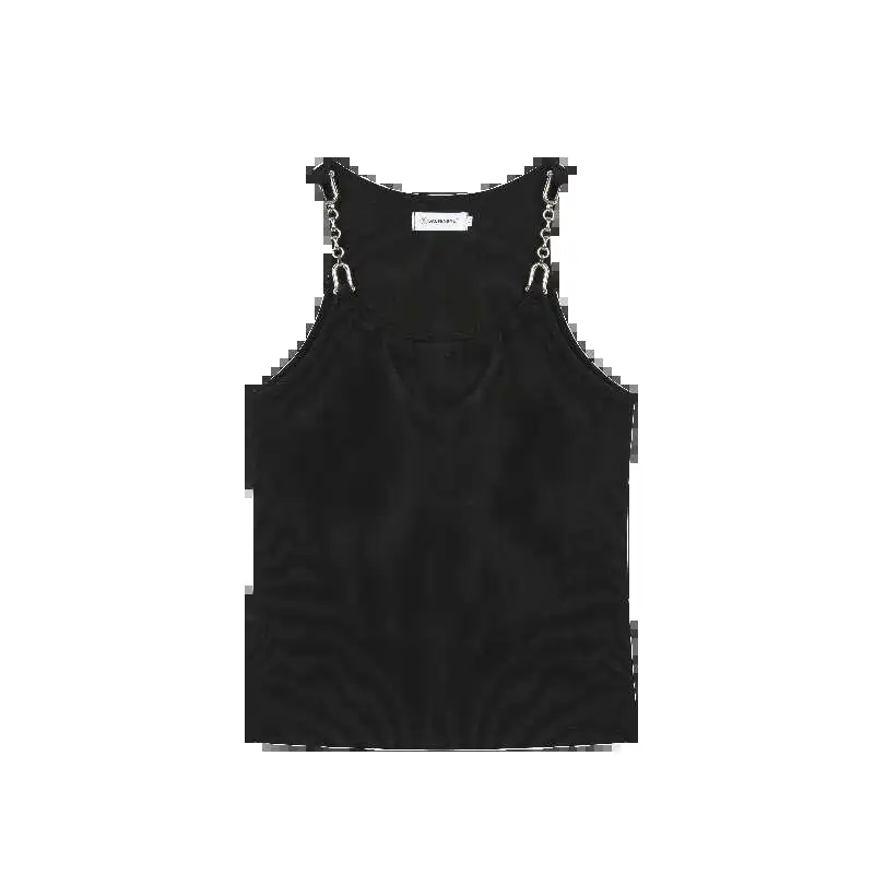 LUZHEN Summer New Metal Chain Strap Design Sleeveless Vests Men\'s Street Fashion Clothes 2025 Original Male Tank Tops LZ1548