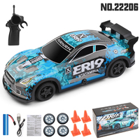 WLtoys 22206 1:22 15KM/H RC Car 4WD Drift Racing Car with LED Lights, 2.4G Remote Control Electric Toy Gift for Boys Birthday