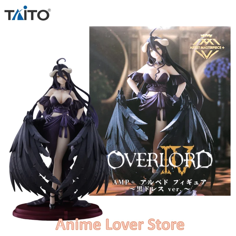 

In Stock Tatio Original Albedo Taito Artist MasterPiece AMP+ Overlord Albedo Black Dress Anime Figure Toys For Kids Gift