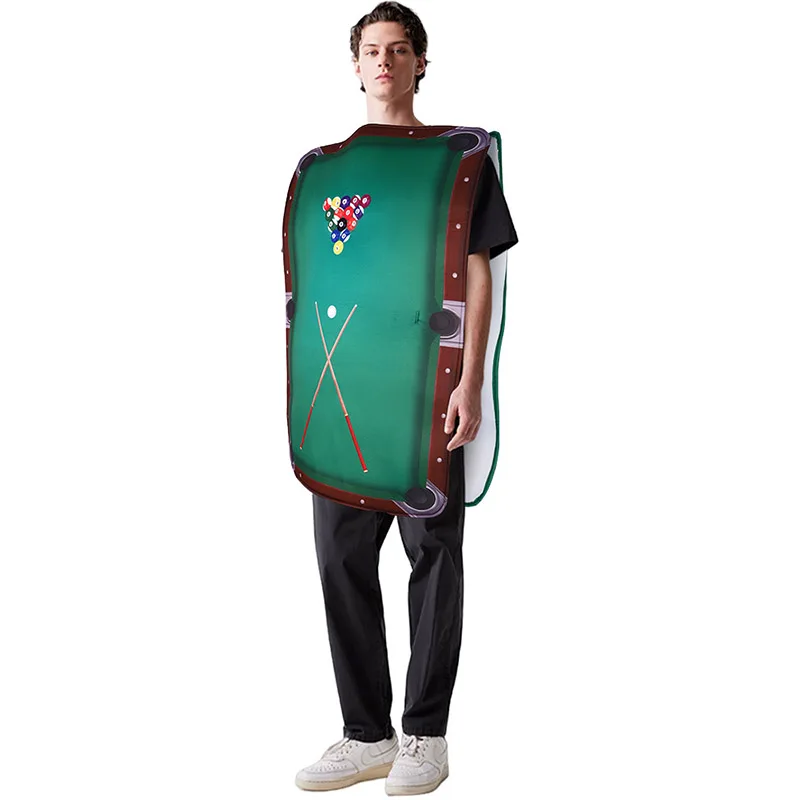 Robe de billard unisexe pour adultes, costume de table de billard, robe de paupières magique pour Halloween, 8 balles, hommes et couples