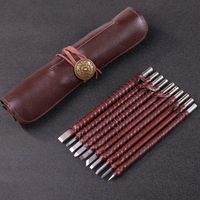 3/8/10Pcs Stone Wood Carving Tool Kit, Wood Chisels Set Stone Carving Tool Tungsten Steel Carving Kit for Woodworking with Bag