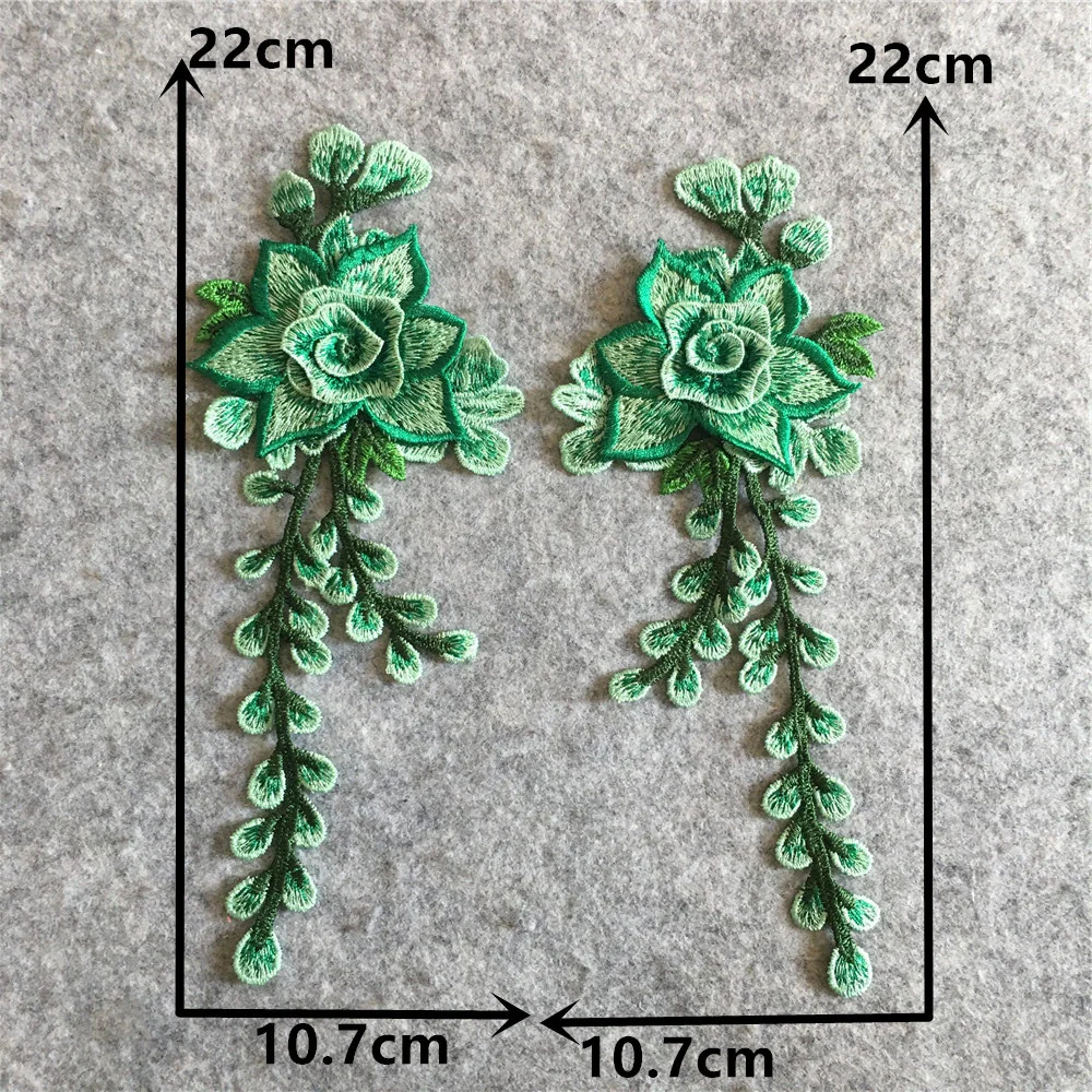 Moda fai da te cucito a mano corpetto a fiore ricamo orchidea media patch cheongsam vestito costume accessori di abbigliamento