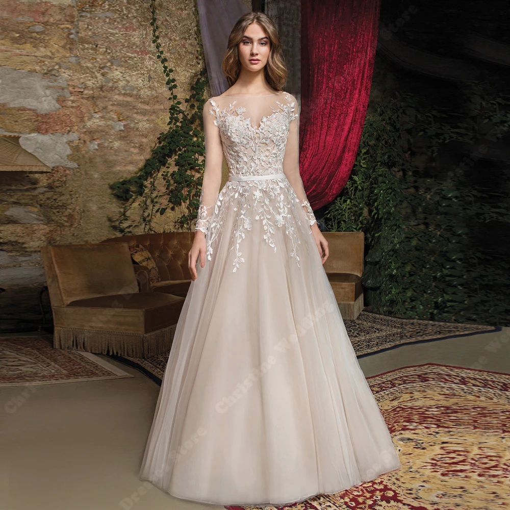 Piuttosto avorio a-line abiti da sposa da donna pizzo stampa floreale abiti da sposa formale Sweetheart con scollo a v Beach Ball Vestido De Novia