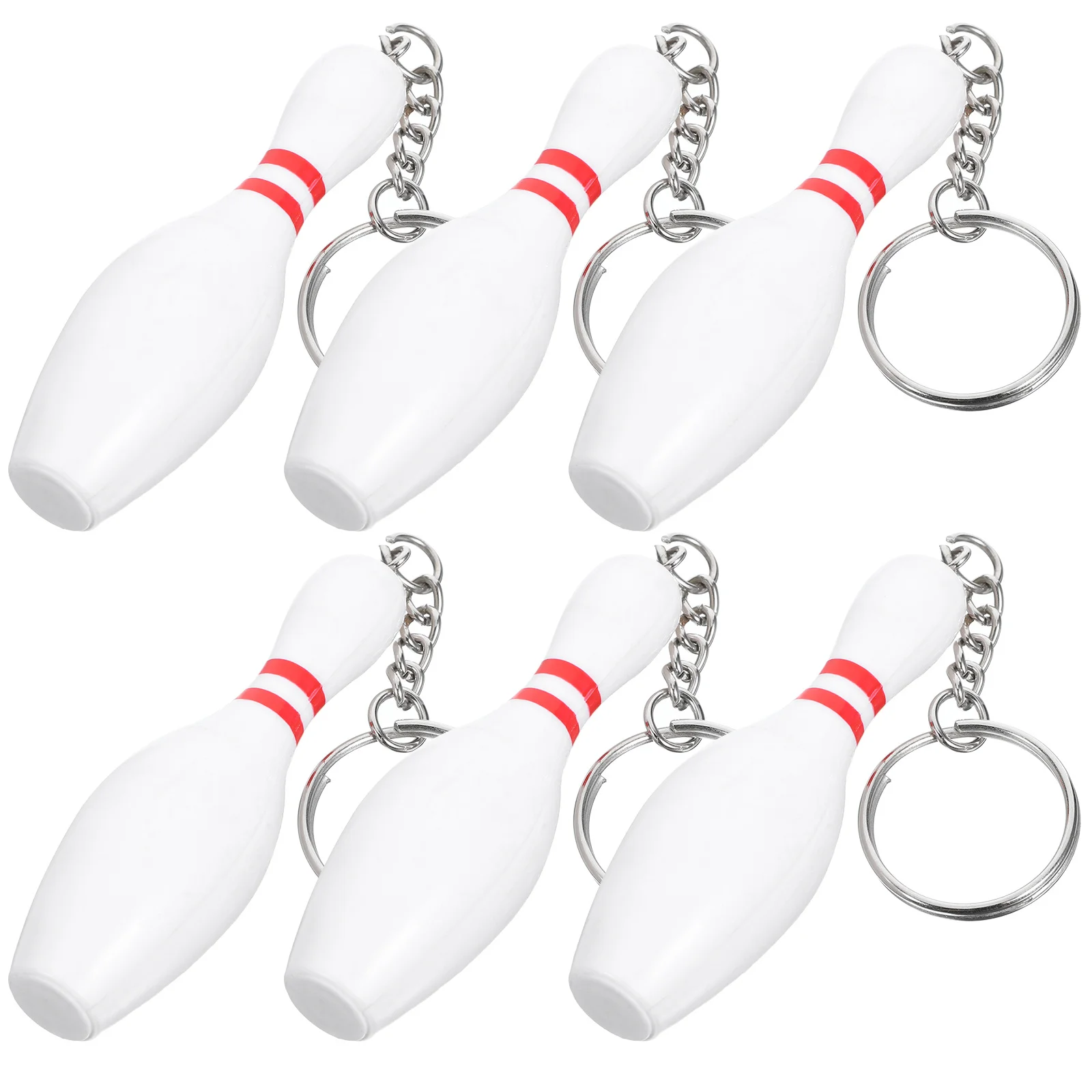 

9Pcs Bowling Keychains PVC Plastic Durable Lightweight Small Sports Key Rings Decorative Backpack Hanging Pendants for Keys Car