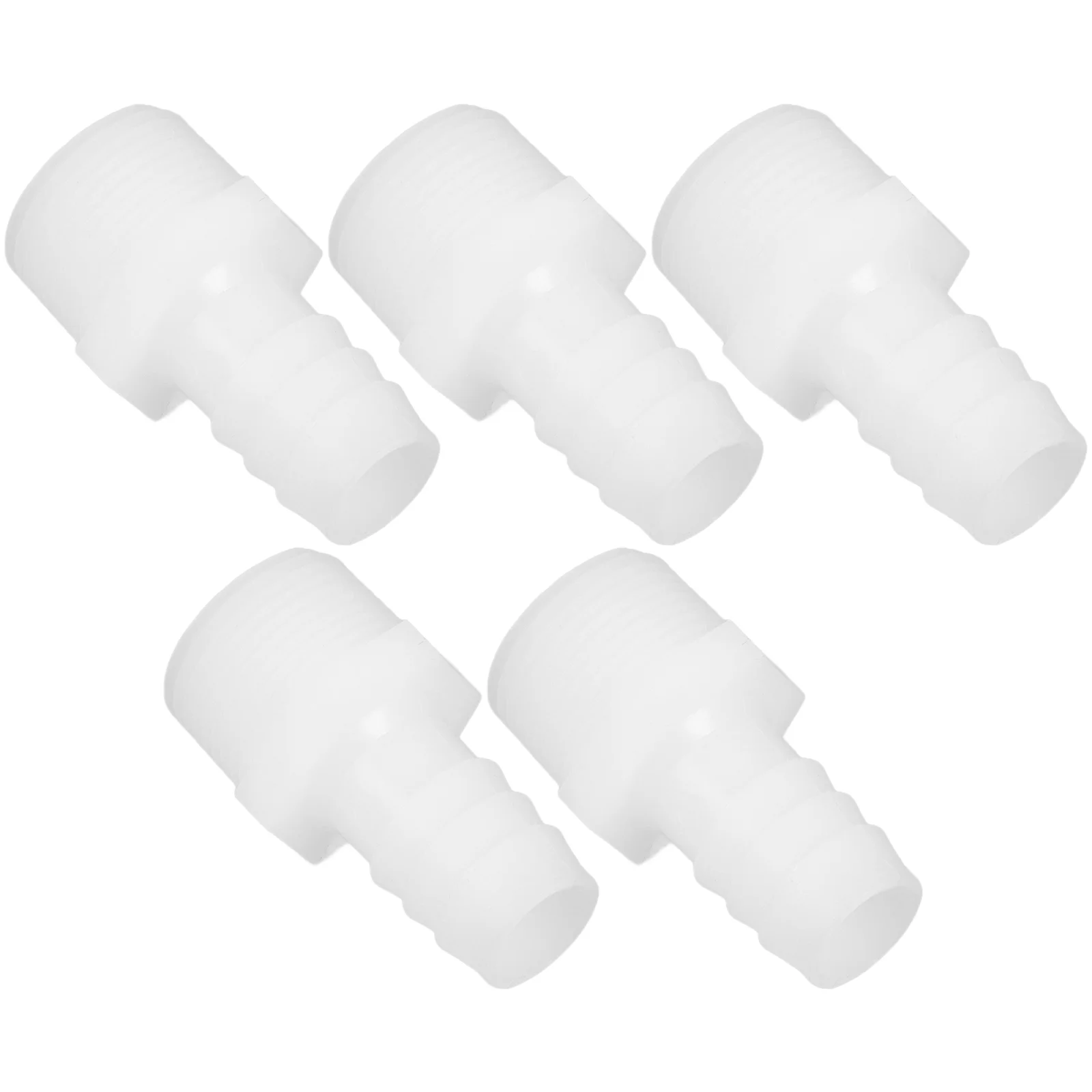 

5 Pcs Plastic Connector Pipe Fittings Hose Barb Reducer Male Thread Adapter PVC Reducing Coupling